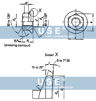 DIN 6923 - Hexagonal Flange Nuts